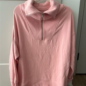 Aerie Pink Half-Zip Pullover